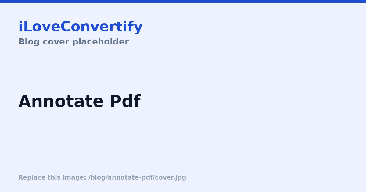 How to Annotate a PDF Online
