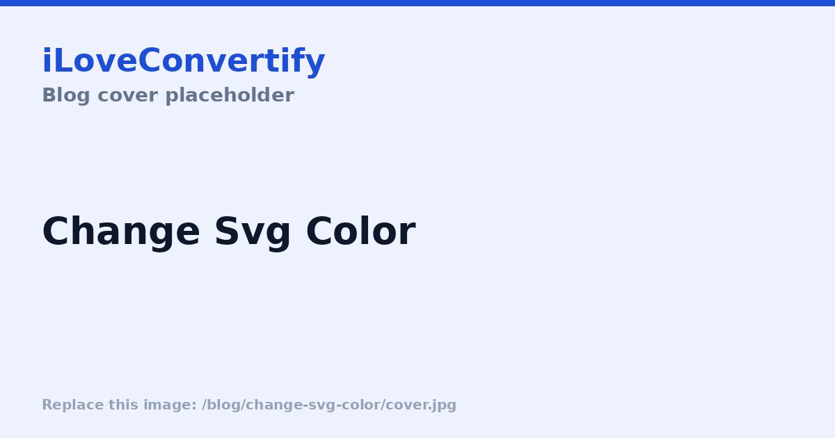 How to Change the Color of an SVG