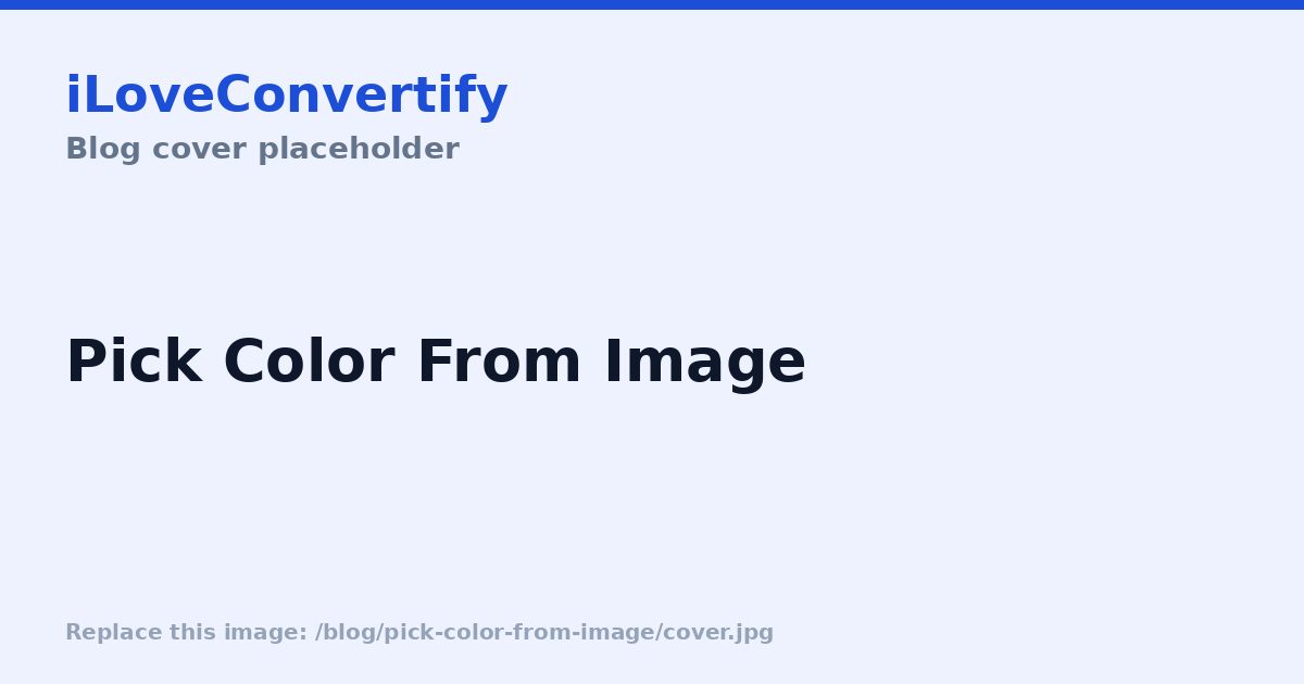 How to Pick a Color From an Image