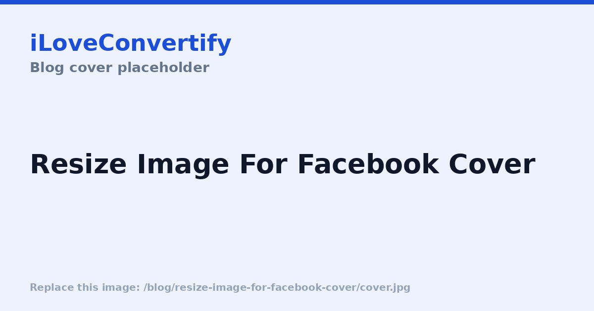 How to Resize a Facebook Cover Photo